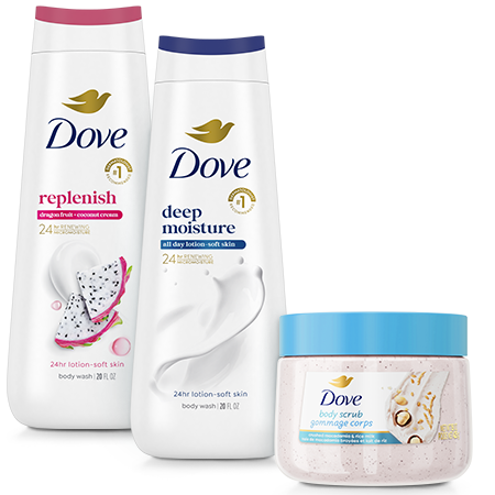 Image of Offer Save $2.00 on any ONE (1) Dove Body Wash (20oz+) or Body Scrubs (15oz only) (Excludes limited edition items)