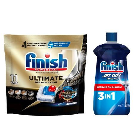 Image of Offer Save $1.00 on any ONE (1) Finish® Dishwasher Detergent, JET-DRY® Rinse Aid 8.45oz, or Dishwasher Cleaner