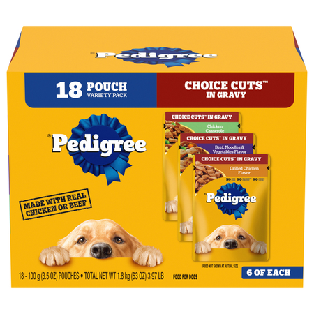 Image of Offer Save $1 on ONE (1) Pedigree Dog Food Pouches 18ct.