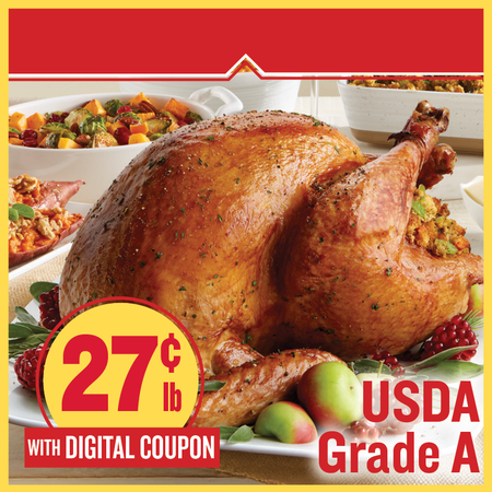 Image of Offer Save $0.70 Per Pound On USDA Grade A Frozen Whole Turkey.