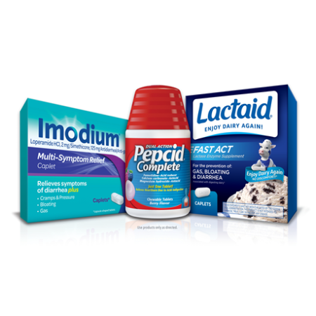 Image of Offer Save $3.00 on any ONE (1) PEPCID®, IMODIUM® or LACTAID® Supplement product.