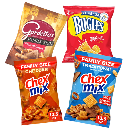 Chex Mix, Bugles & Gardettos Family Size 13.5-14.5oz coupon