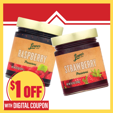Image of Offer Save $1 on ONE (1) Lowes Foods Fruit Preserves Select 11.5oz.