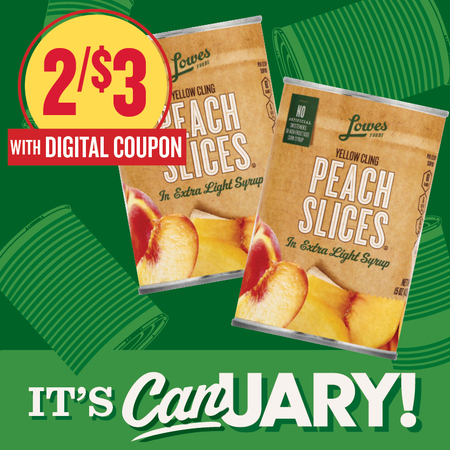 Image of Offer Save $1 on TWO (2) Lowes Foods Canned Fruit Select 15-15.25oz.