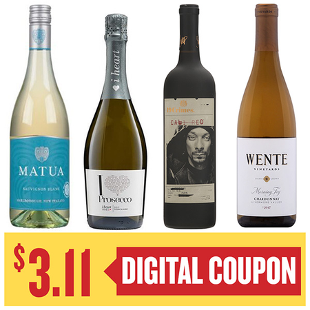 Image of Offer Save $3.11 On ONE (1) Wente, 19 Crimes, Matua or I Heart 750Ml.