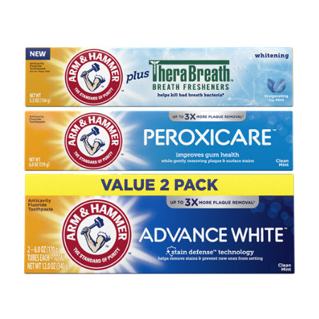 Image of Offer Save $1.50 on any ONE (1) ARM & HAMMER™ Adult Toothpaste. Any variety. Excludes trial/travel sizes.