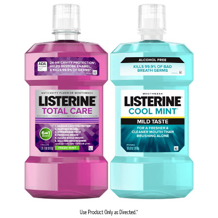 Image of Offer Save $1.00 on any ONE (1) LISTERINE® Mouthwash product, POCKETPAKS® product, POCKETMIST® product, or single use liquid packs