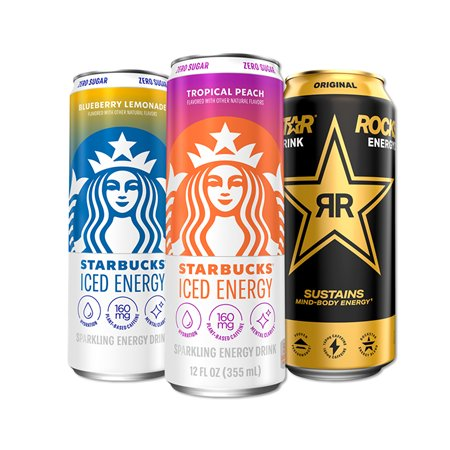 Image of Offer Buy TWO Rockstar Energy Drinks (16oz/12oz) or Starbucks Iced Energy Drinks (12oz), get ONE (1) Free