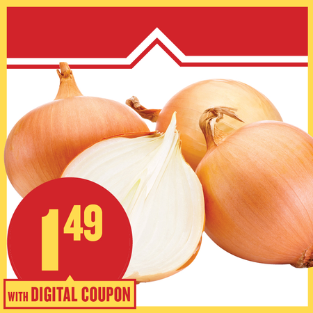 Image of Offer Save $ 1 on ONE (1) Yellow Onion 3lb Bag.