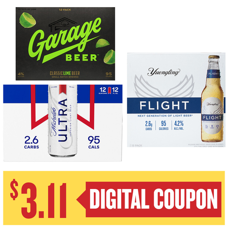 Image of Offer Save $3.11 on ONE (1) Ultra, Flight or Garage Beer 12pk 12oz.