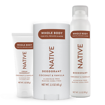 Image of Offer Save $3.00 on ONE Native Whole Body Deodorant Cream, Whole Body Deodorant Spray, or Whole Body Deodorant (excludes trial/travel size).