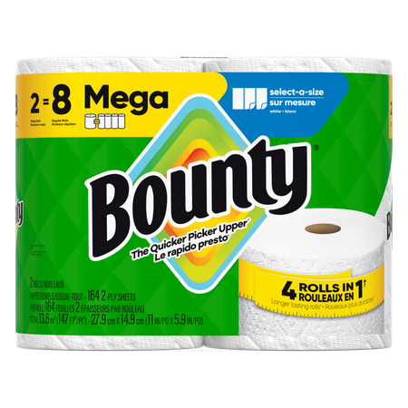 Image of Offer Save $1.00 on ONE Bounty Paper Towel Product 4 Roll Count or Smaller (Excludes 4 Triple Roll, Bounty Essentials and trial/travel size).