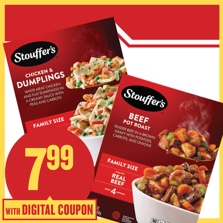 Image of Offer Save $1 on ONE (1) Stouffer's Entrees Select Family Size.