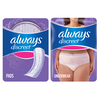 save 5 00 on two always discreet 120ct 111ct liners 26ct 28ct 33ct 34ct 39ct 48ct 54ct 57ct 66ct pads or 12 19 ct underwear or always discr Publix Coupon