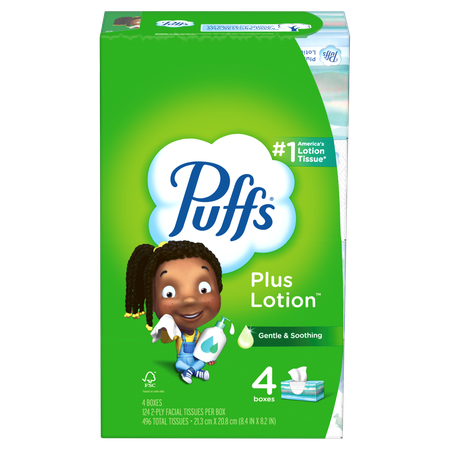 Image of Offer Save $1.00 on ONE Puffs Facial Tissue Multi-pack 3 Box Count with 124 tissues per box OR 4 Box Count with 48/56 tissues per box (excludes singles, oth