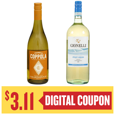 Image of Offer Save $3.11 on ONE (1) Coppola 750ml or Gionelli 1.5L Wine.