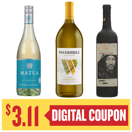 Image of Offer Save $3.11 on ONE (1) 19 Crimes, Matua 750ml or Woodbridge 1.5L Wine.